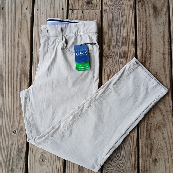 NWT Chaps flex golf pants color fossil mens size 32/30 - Picture 2 of 11